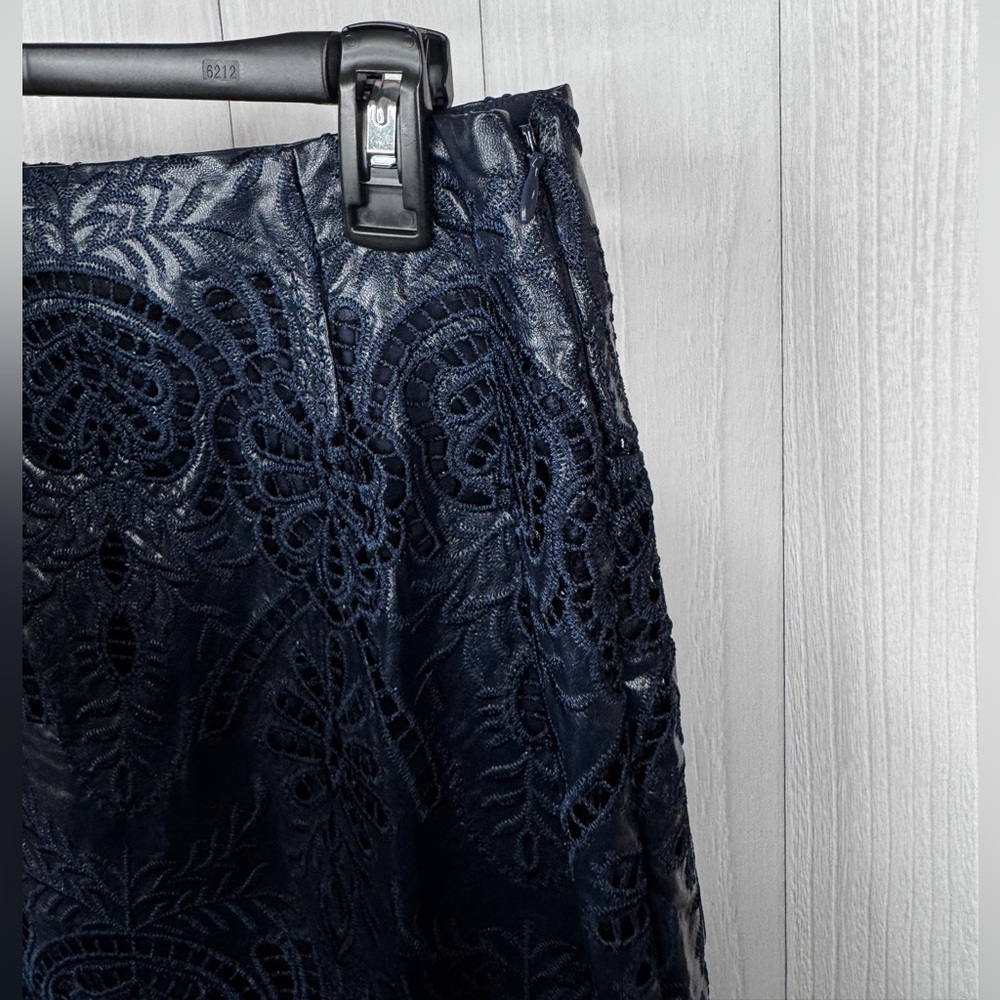 Marie Oliver Casey Embroidered Faux Leather Skirt - Picture 7 of 10